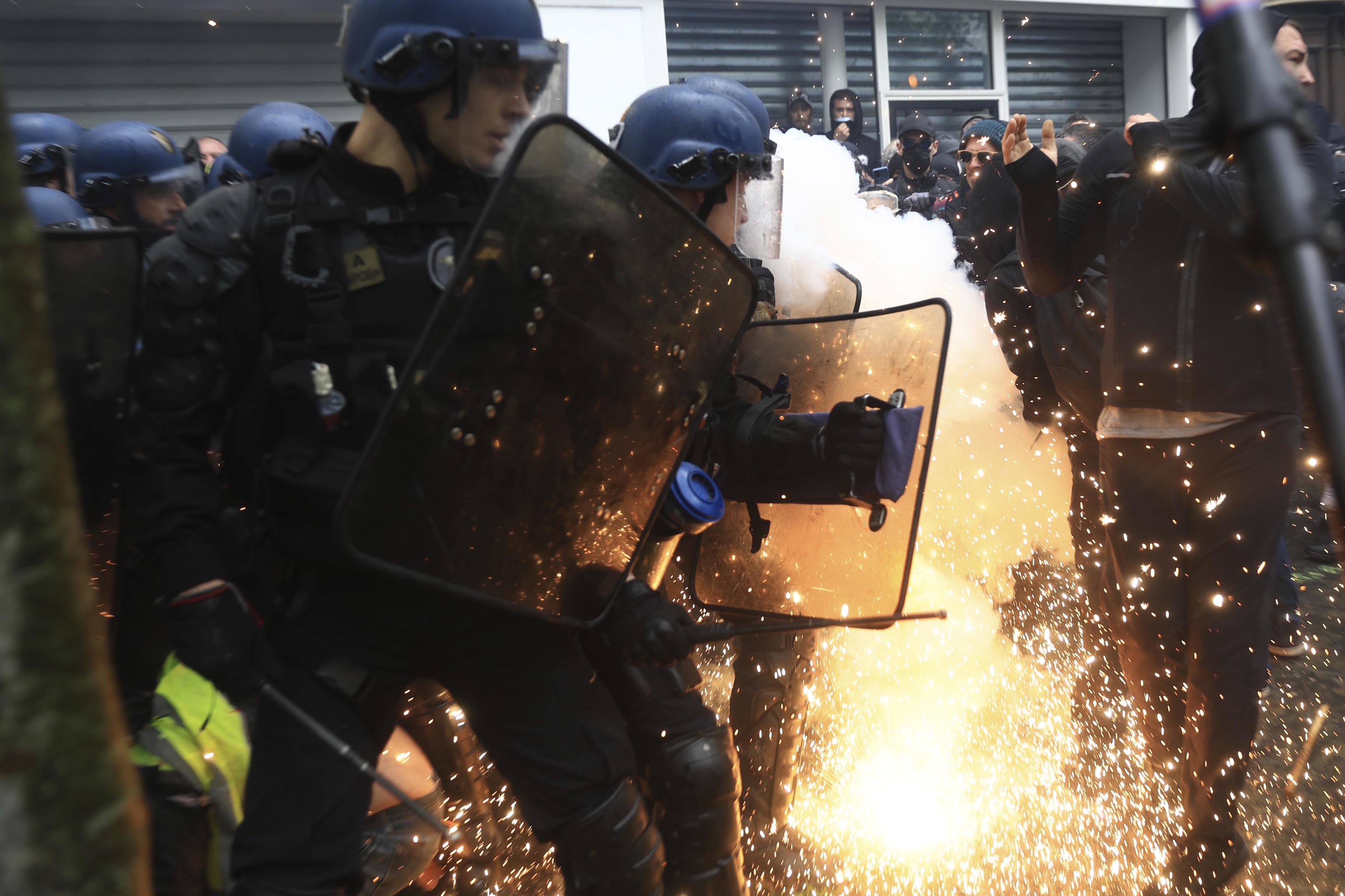 Protests in Paris.