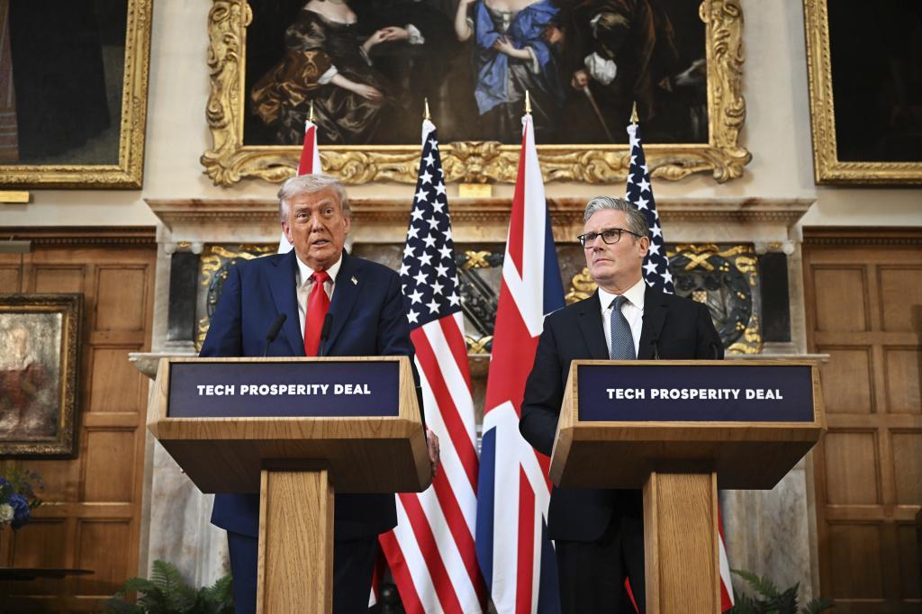 President Donald Trump met with Prime Minister Keir Starmer