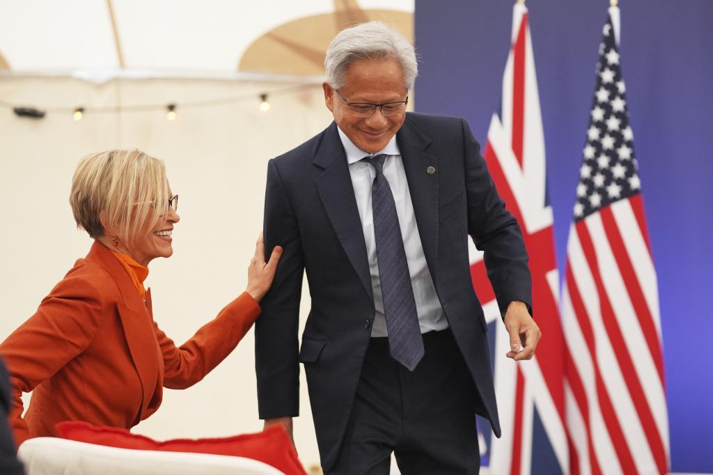 Dame Emma Walmsley, CEO of GSK and Nvidia CEO Jensen Huang