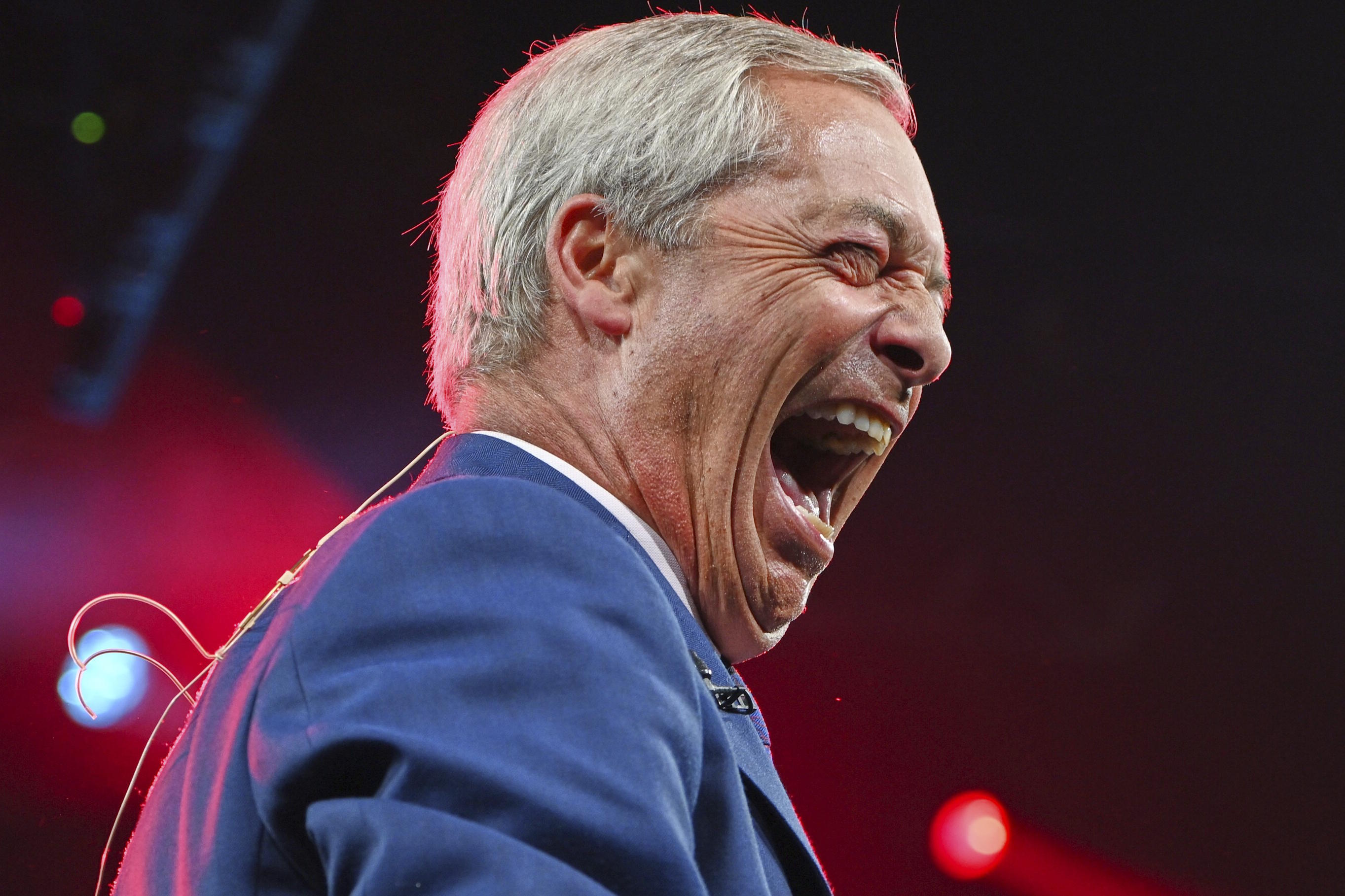 Britain's Reform UK party leader Nigel Farage.