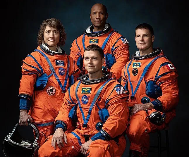 The four astronauts traveling on Artemis 2: Christina Koch, Victor Glover, Reid Wiseman, and Jeremy Hansen.