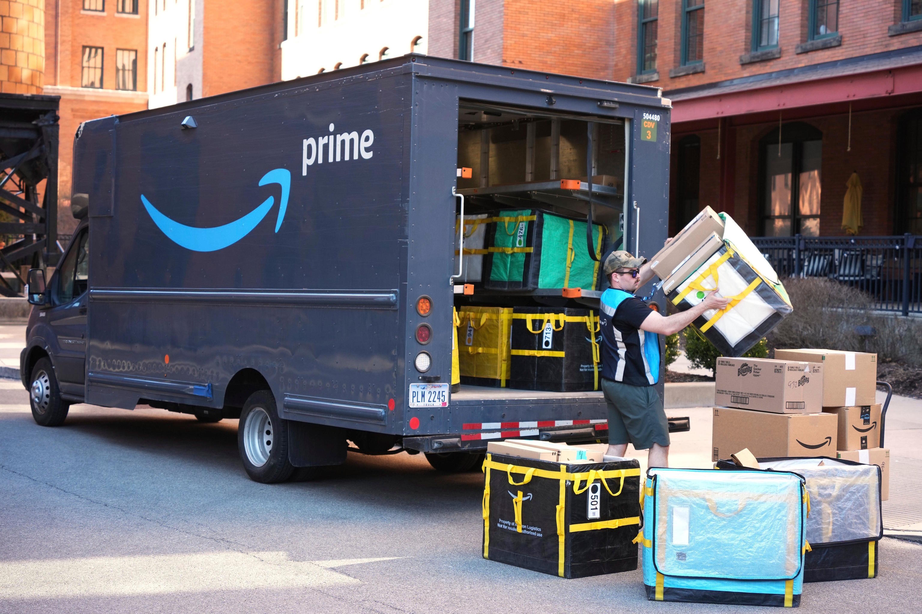 An Amazon truck in Pittsburgh.
