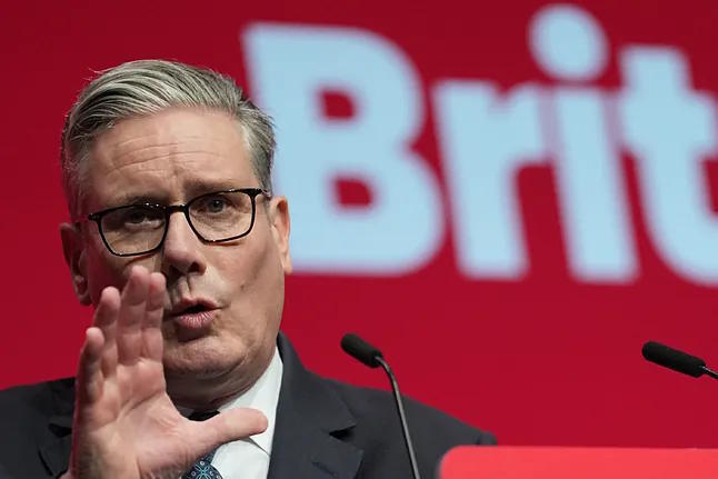 Starmer in his speech at the Labour Party's annual conference in Liverpool.