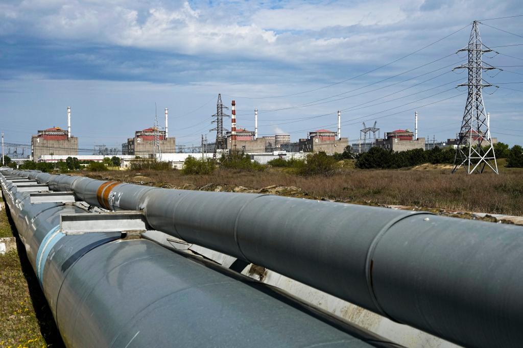A view of the Zaporizhzhia Nuclear Power Station.