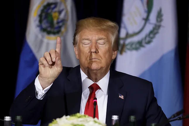 The President of the USA, Donald Trump, at the UN General Assembly.