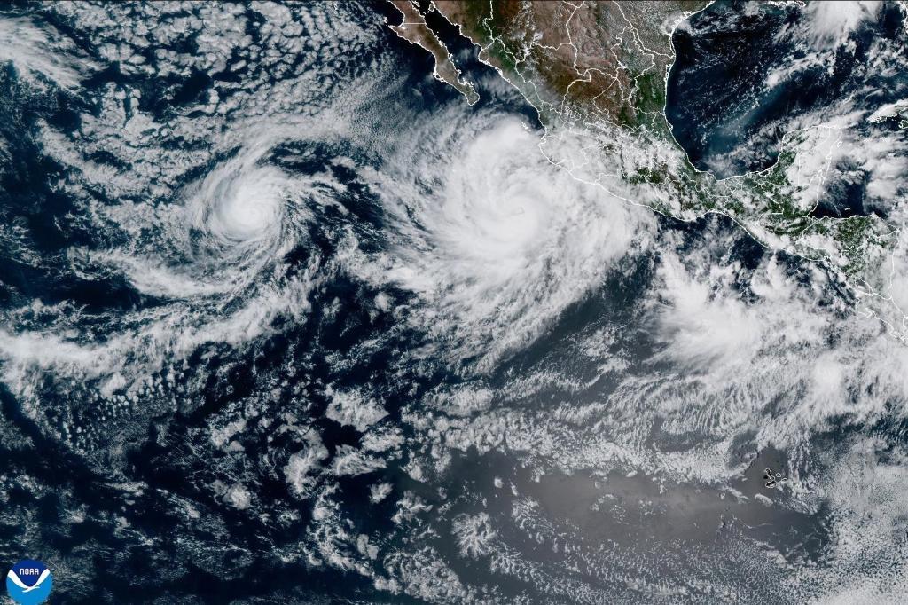 Tropical Storm Priscilla in the East Pacific Ocean off the coast of Mexico