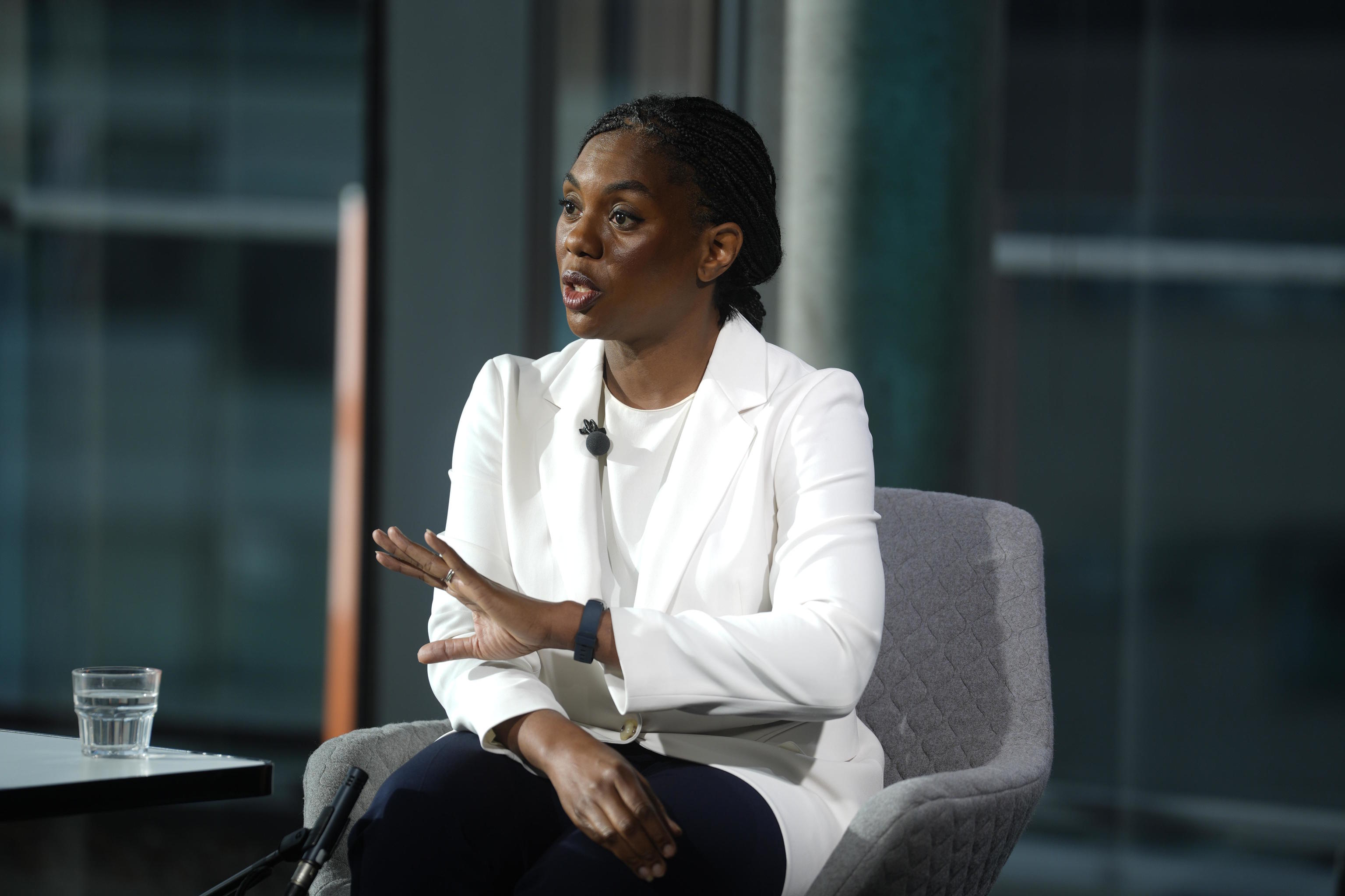 The leader of the British Conservative Party, Kemi Badenoch.