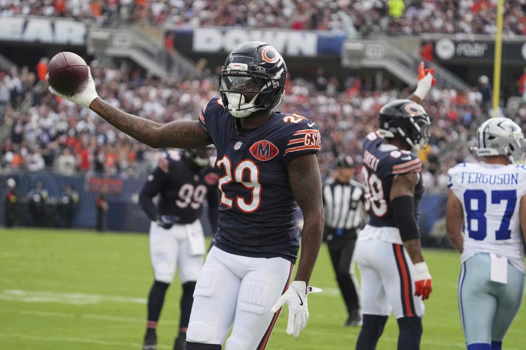 Chicago Bears cornerback Tyrique Stevenson.