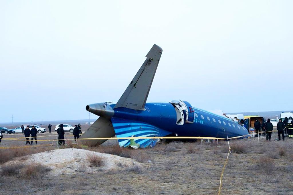 A part of Azerbaijan Airlines' Embraer 190.