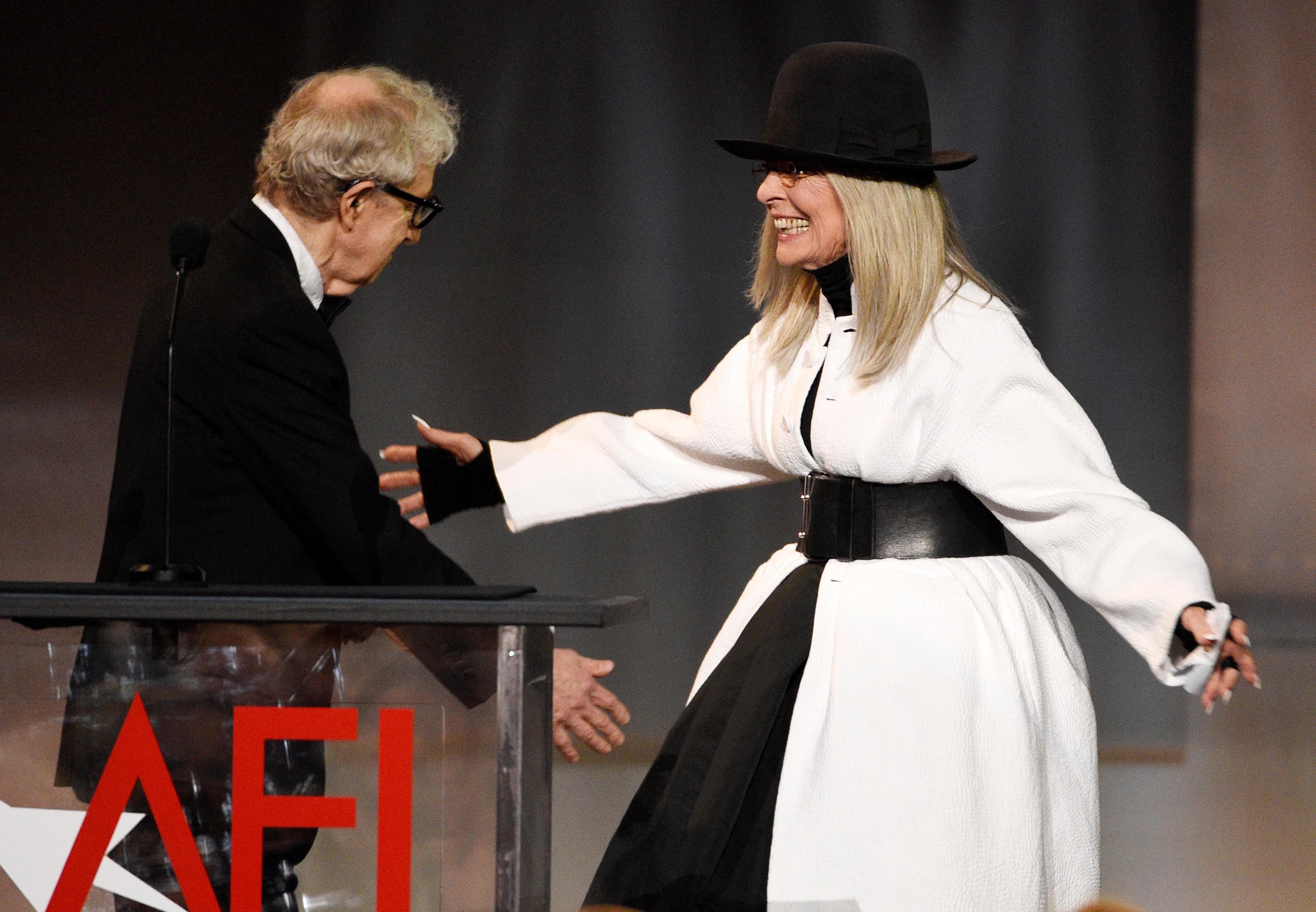 Woody Allen with Diane Keaton in 2017.