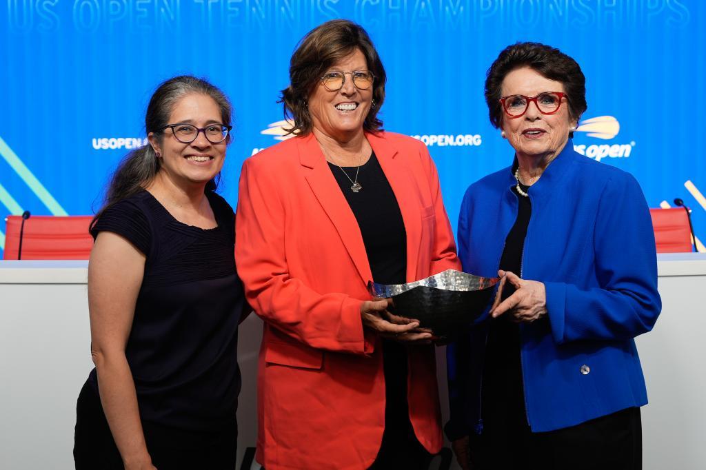 Naila-Jean Meyers, of the Minnesota Star Tribune, Sally Jenkins, of The Washington Post, and Billie Jean King