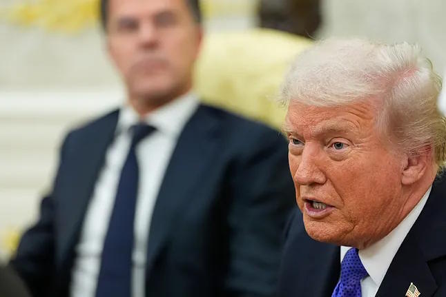 Trump and Rutte, this Wednesday at the White House.