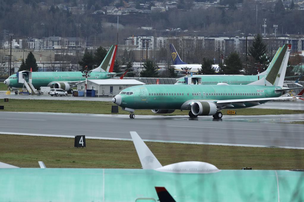 A Boeing 737 Max airplane.