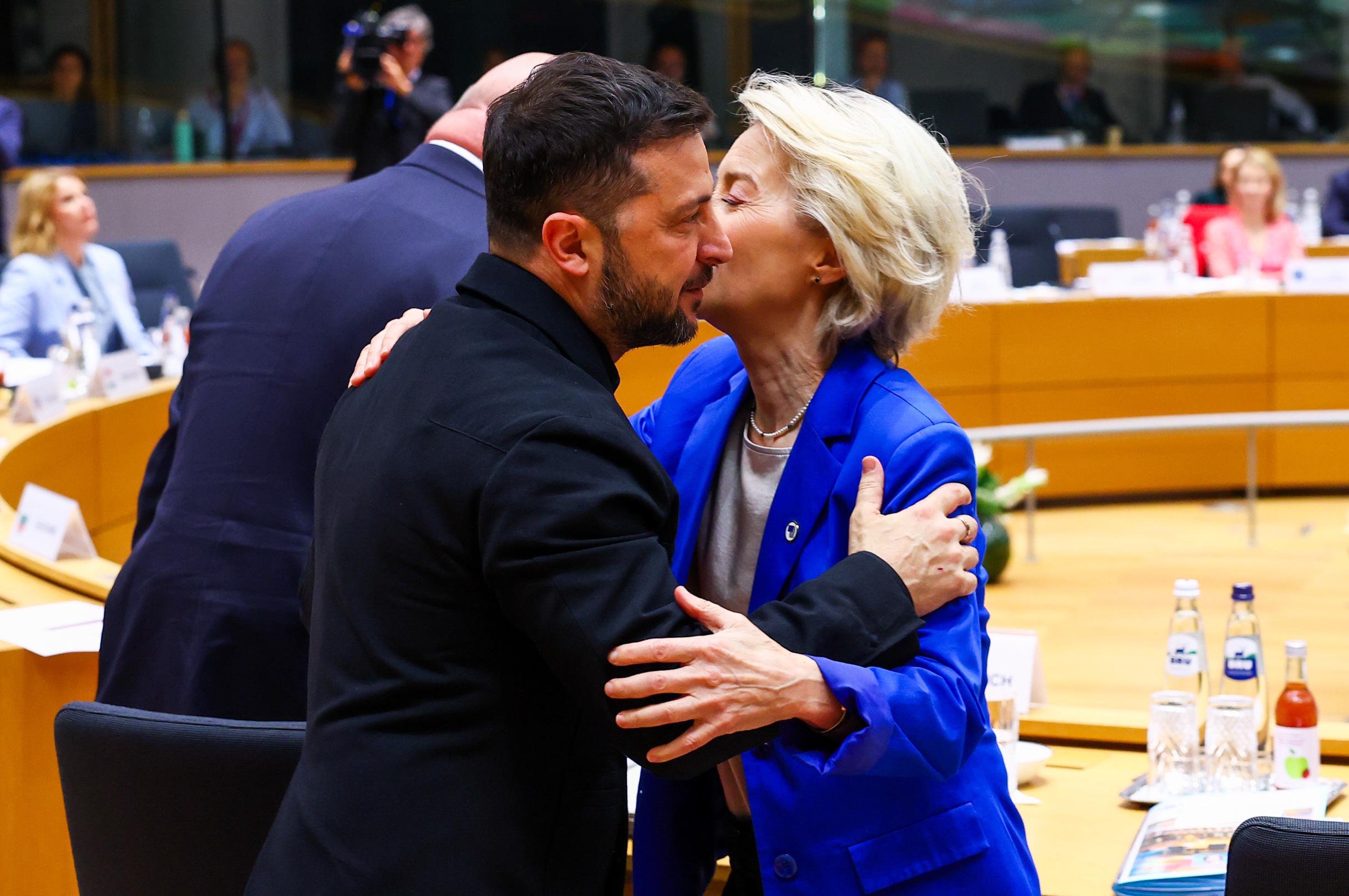 Zelensky and Ursula von der Leyen.