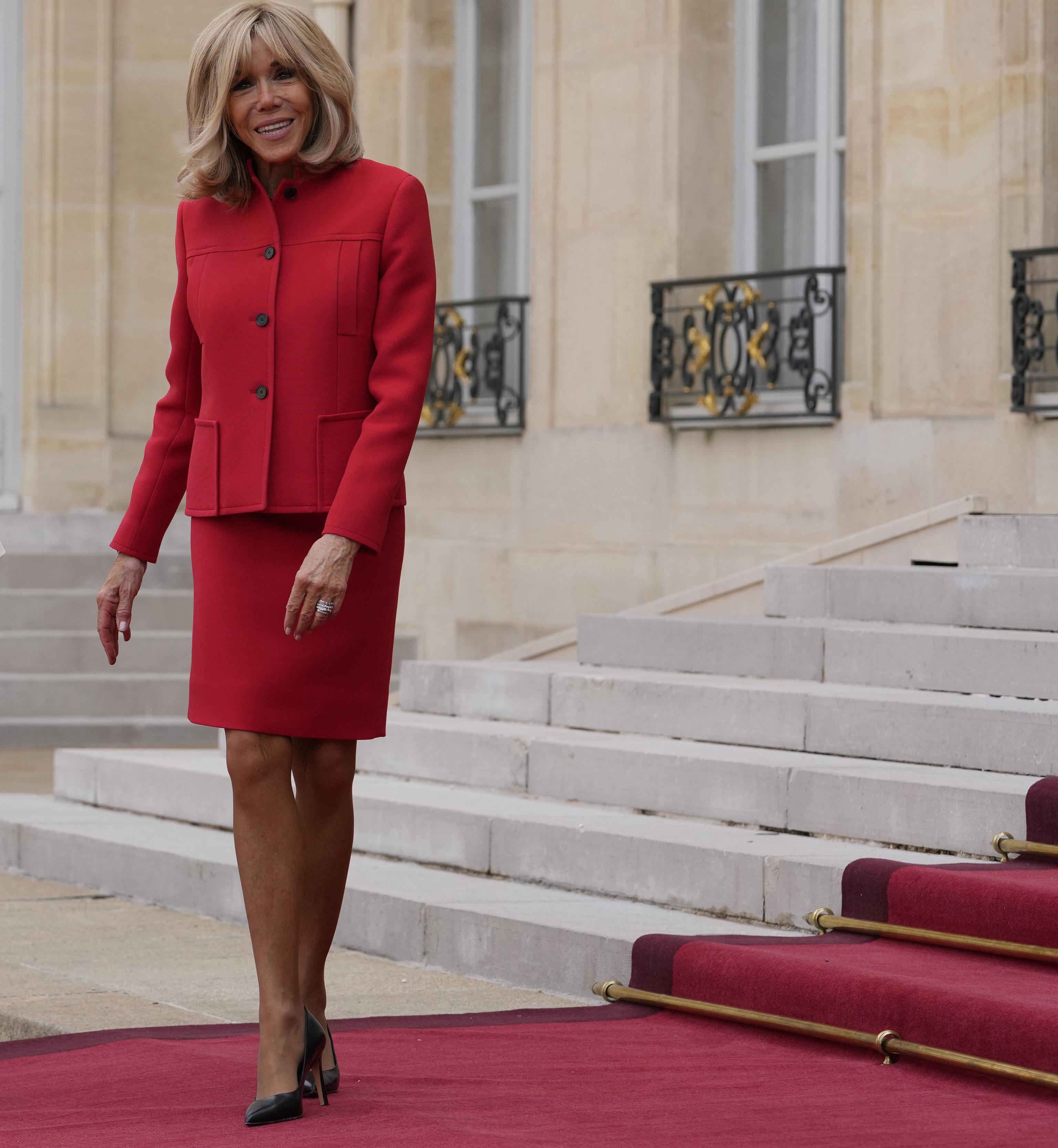 French President's wife Brigitte Macron.