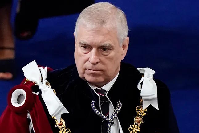 Andrew, during the coronation of Charles III, in May 2023.