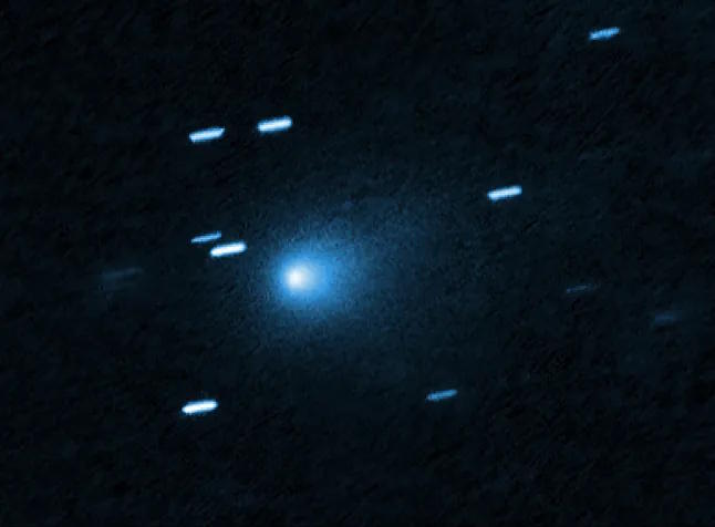 Image of the comet captured by the 'Hubble' space telescope on July 21.