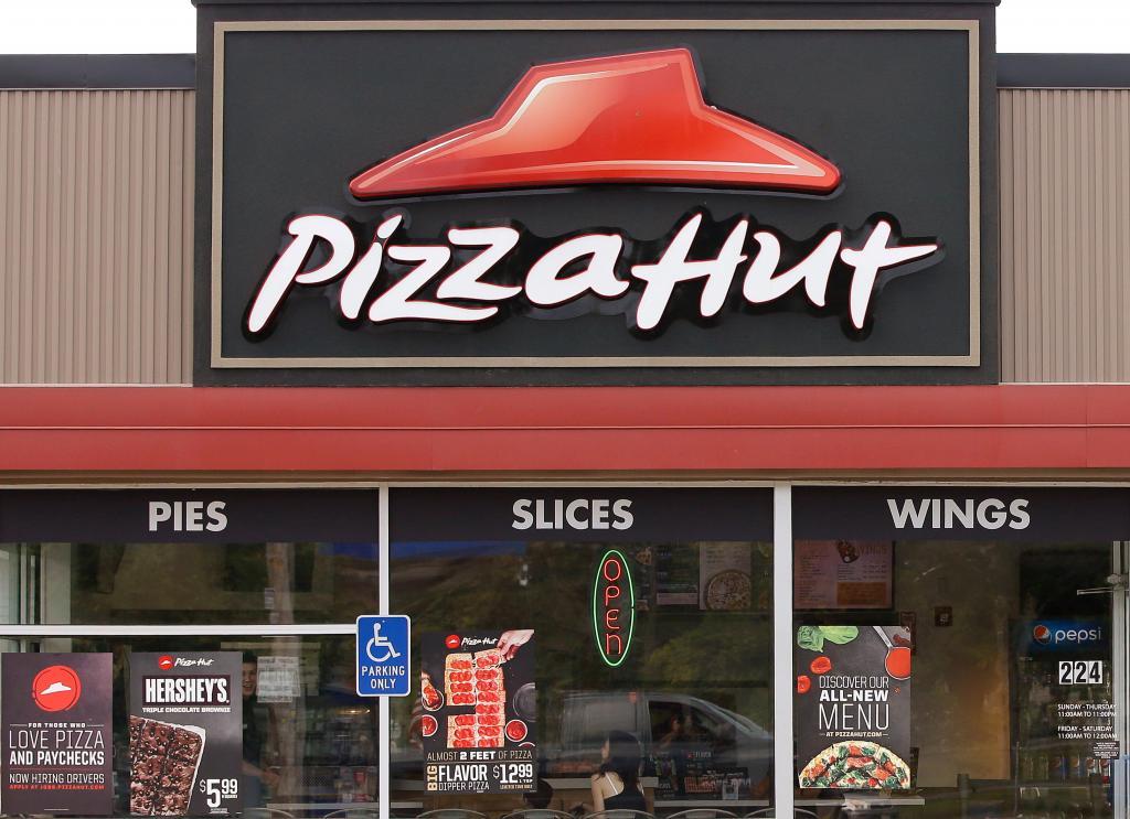 Pizza Hut is seen in in Taunton.