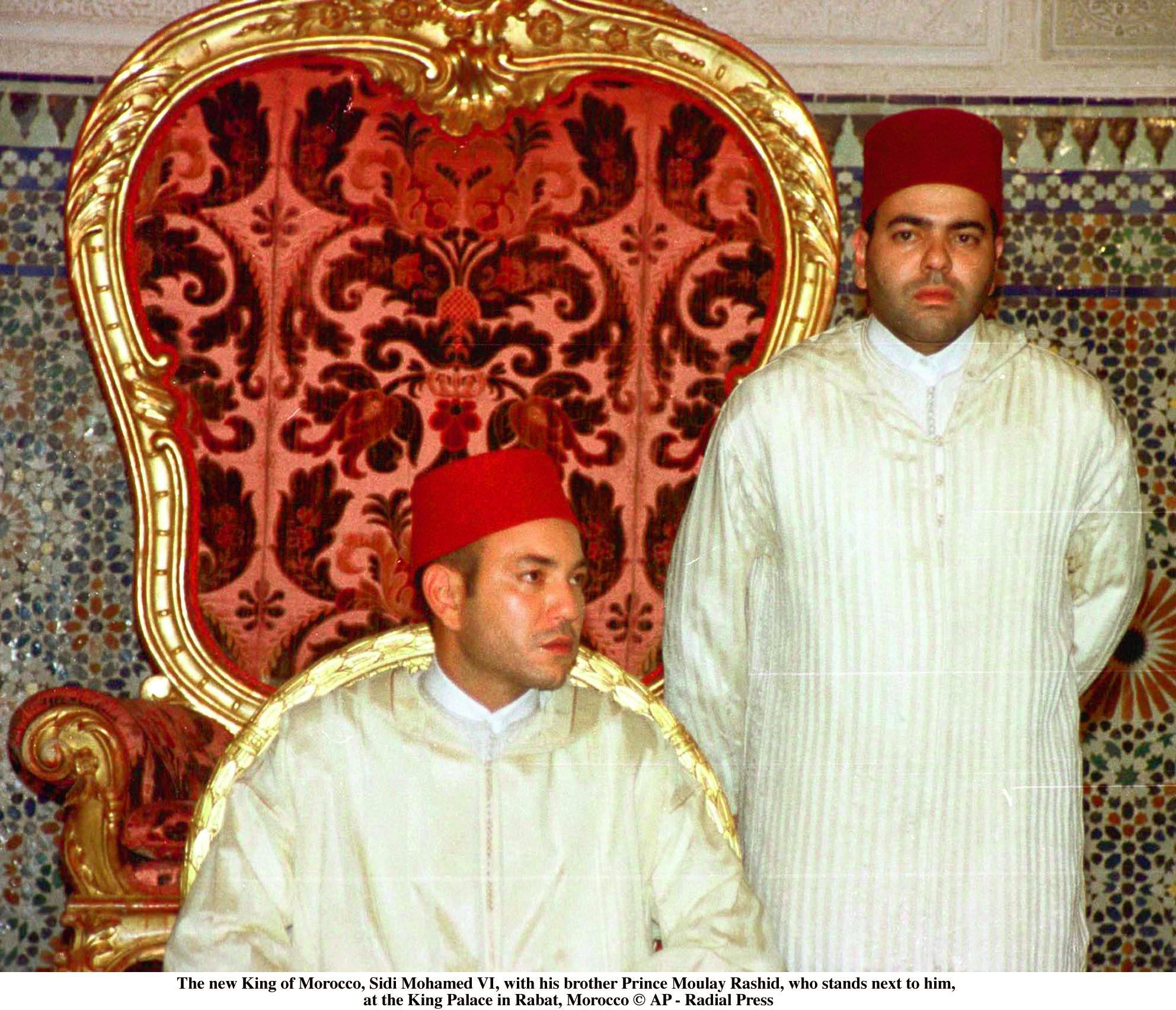 The King of Morocco Mohamed VI, with his brother Prince Moulay Rashid.