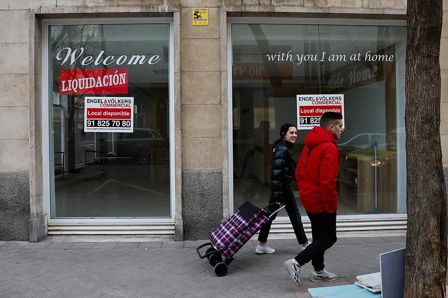 Storefront of a store closing.