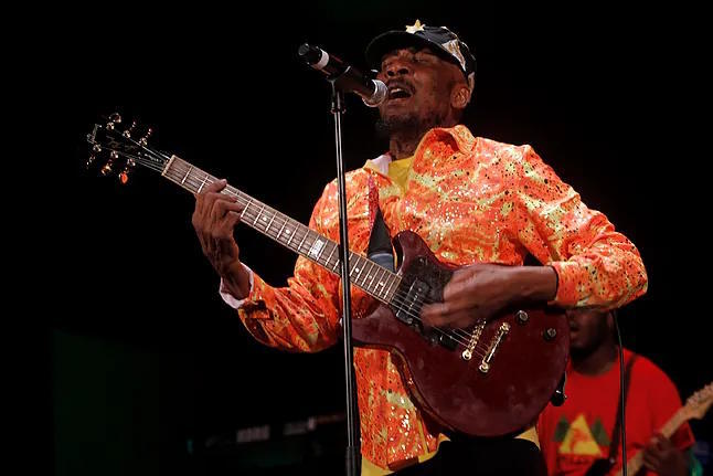 Jimmy Cliff, on stage at the Jazaldia festival in San Sebastin in 2015.
