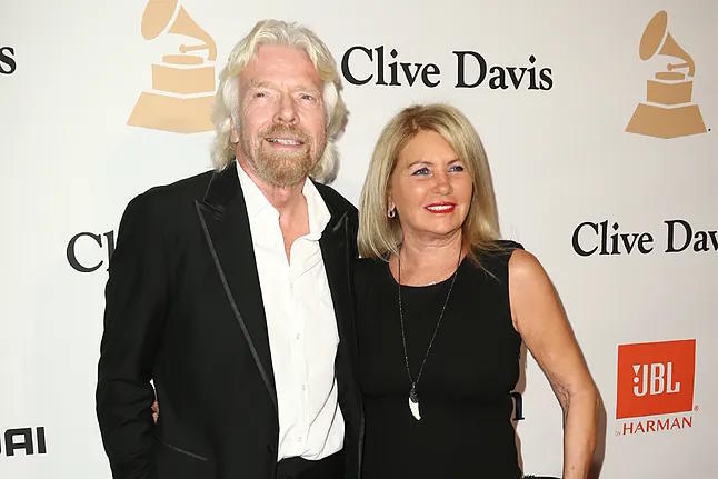 Richard Branson with his wife Joan Templeman, in a 2016 image.