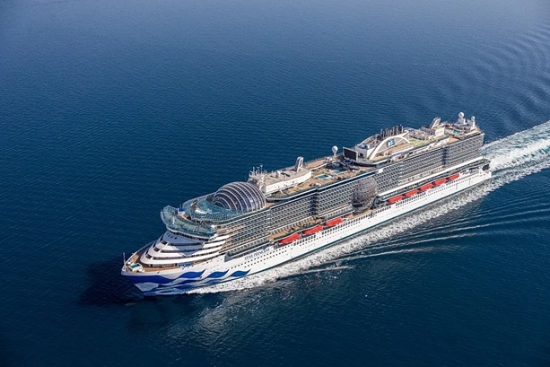 Aerial view of the Star Princess.