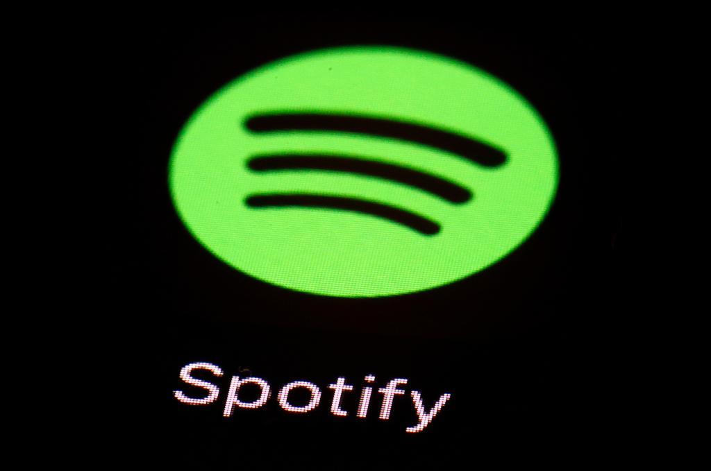 Spotify app on an iPad.