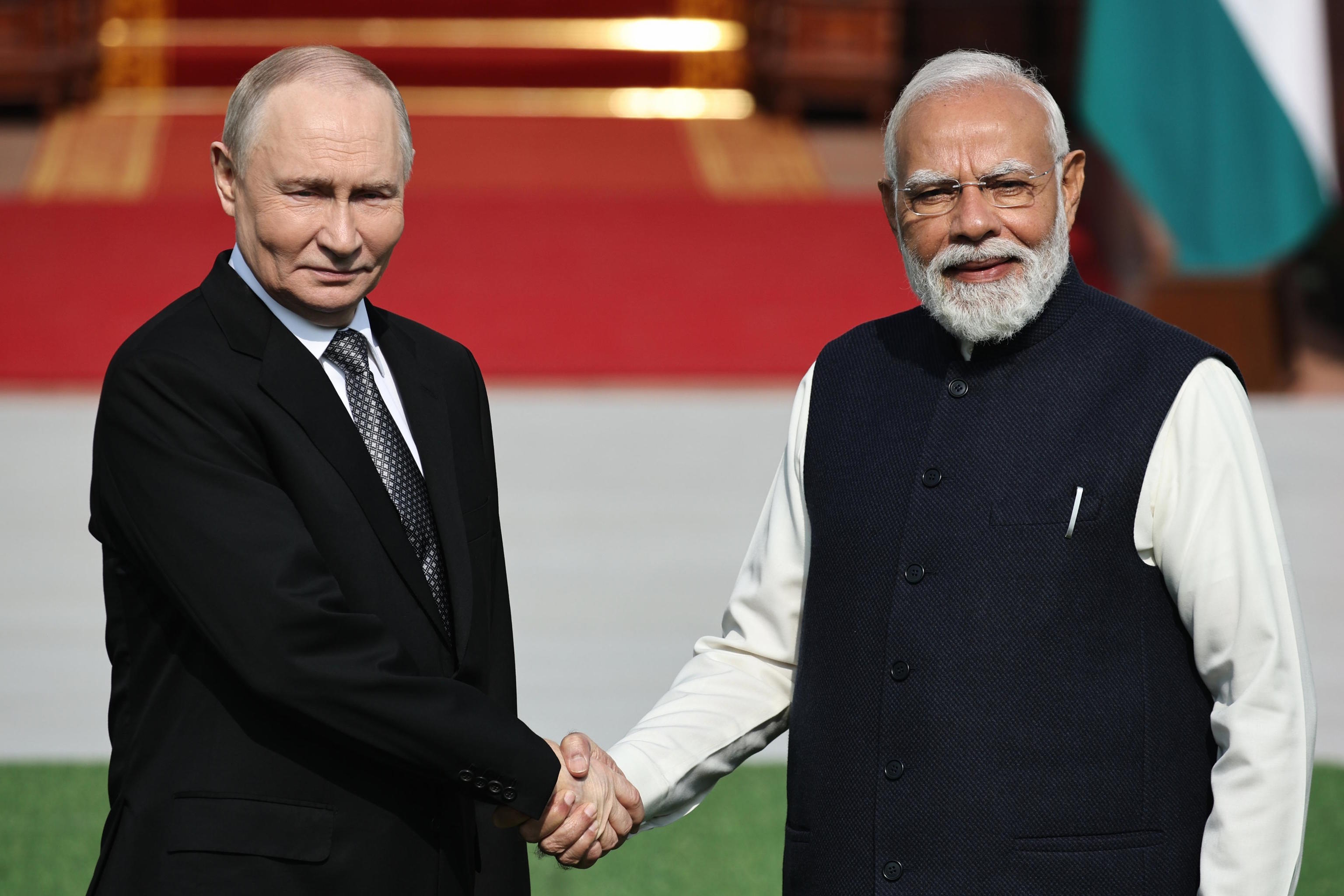 Russian President Vladimir Putin and Indian Prime Minister Narendra Modi.