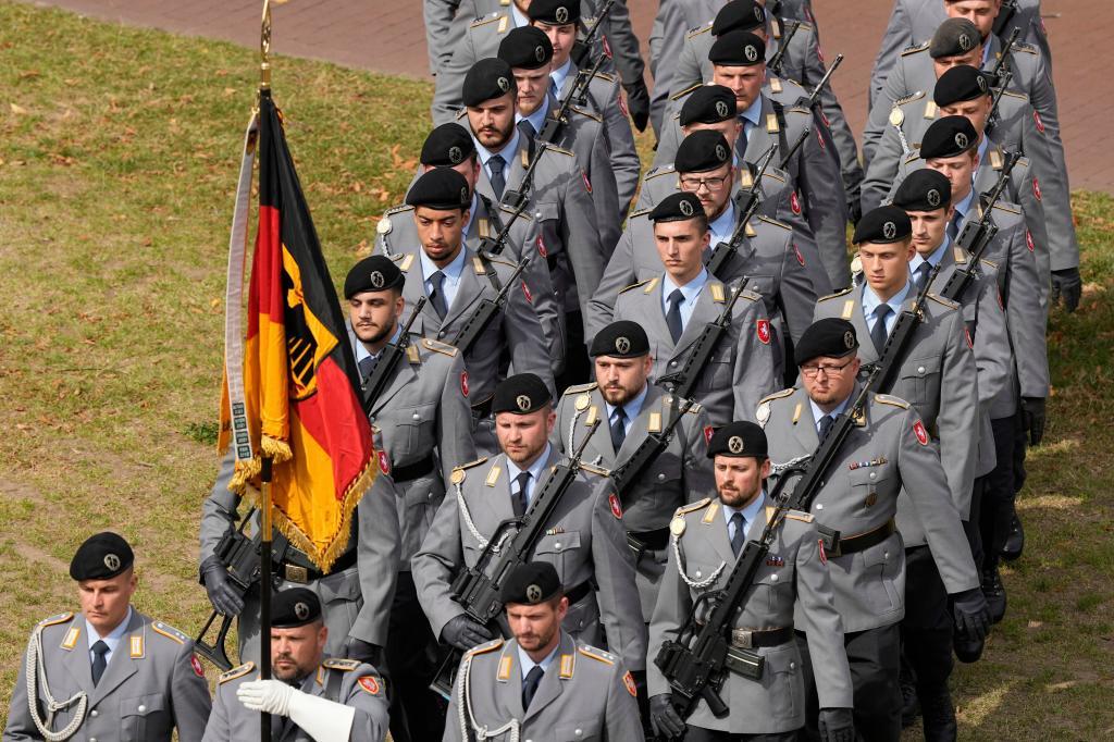 New recruits of the German Army Bundeswehr.