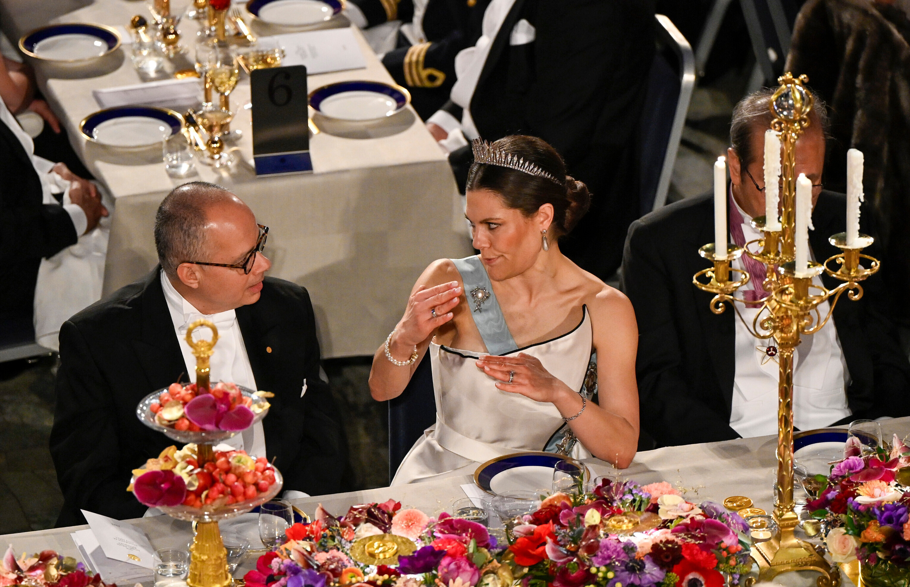 Nobel Prize laureate in Chemistry Omar M. Yaghi and Crown Princess Victoria.