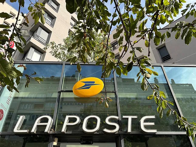 View of the national postal service of France, La Poste, in Paris.