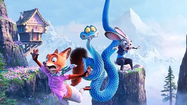 One of the moments from Zootopia 2.