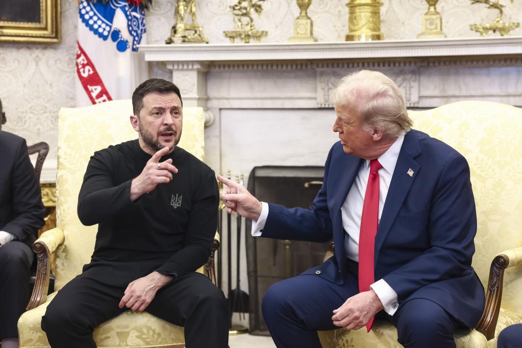 Former President Donald Trump meets with Ukraine's President Volodymyr Zelenskyy