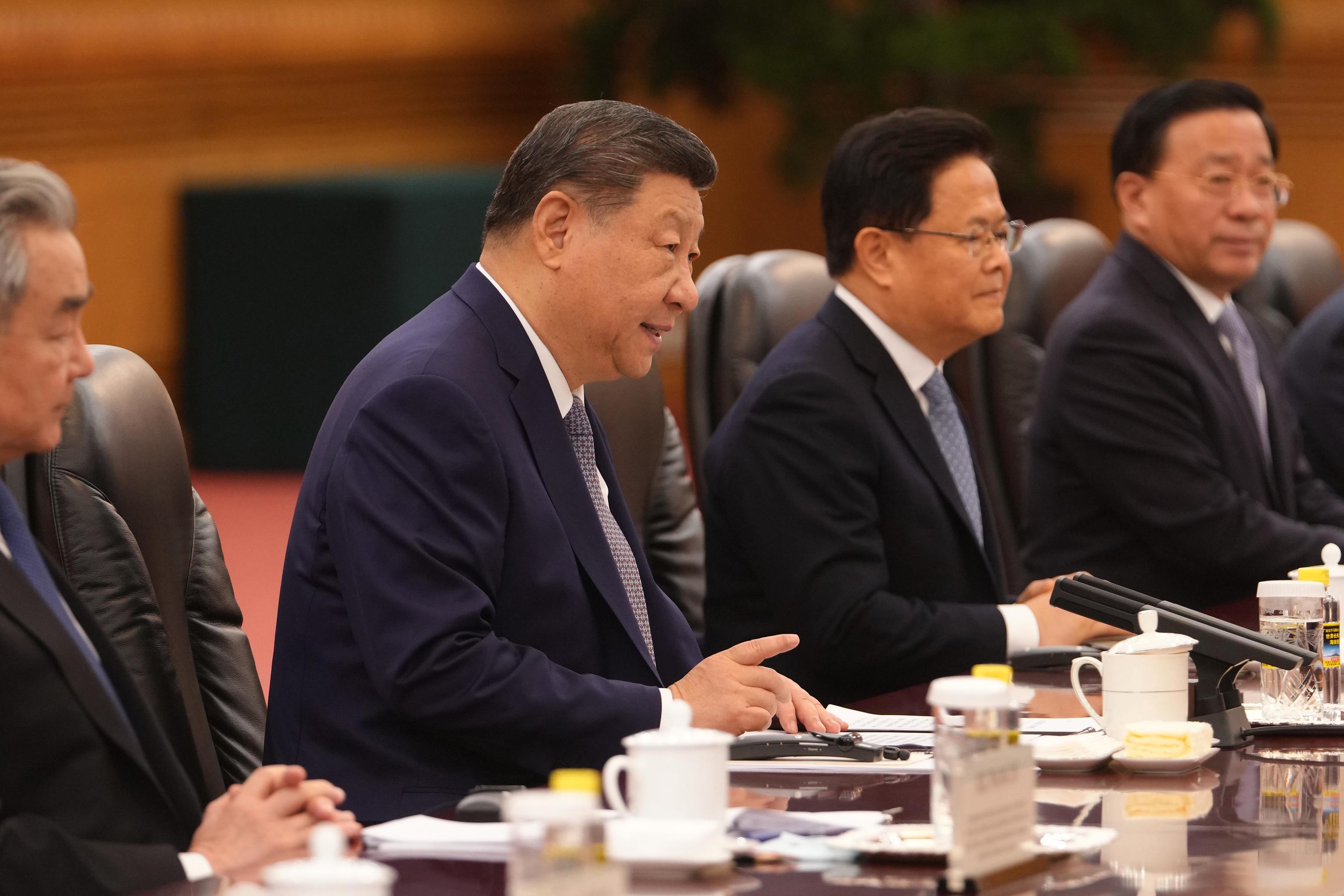 Xi Jinping during his meeting with Irish Prime Minister, Michael Martin.