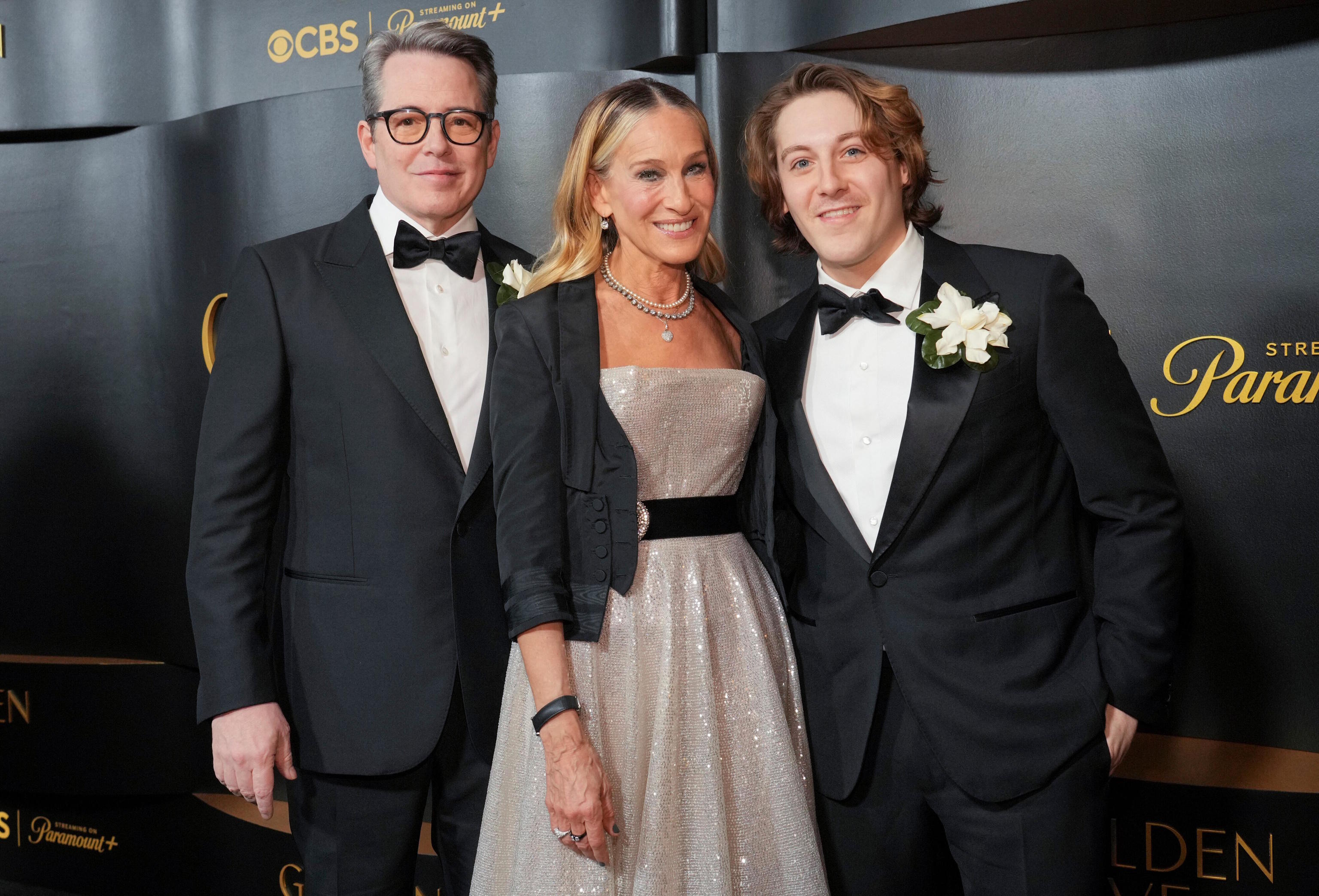 Matthew Broderick, Sarah Jessica Parker, and their son, James.