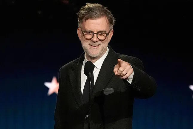 Director Paul Thomas Anderson at the Golden Globes gala.
