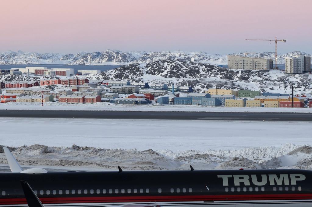 A plane carrying Donald Trump Jr. lands in Nuuk, Greenland