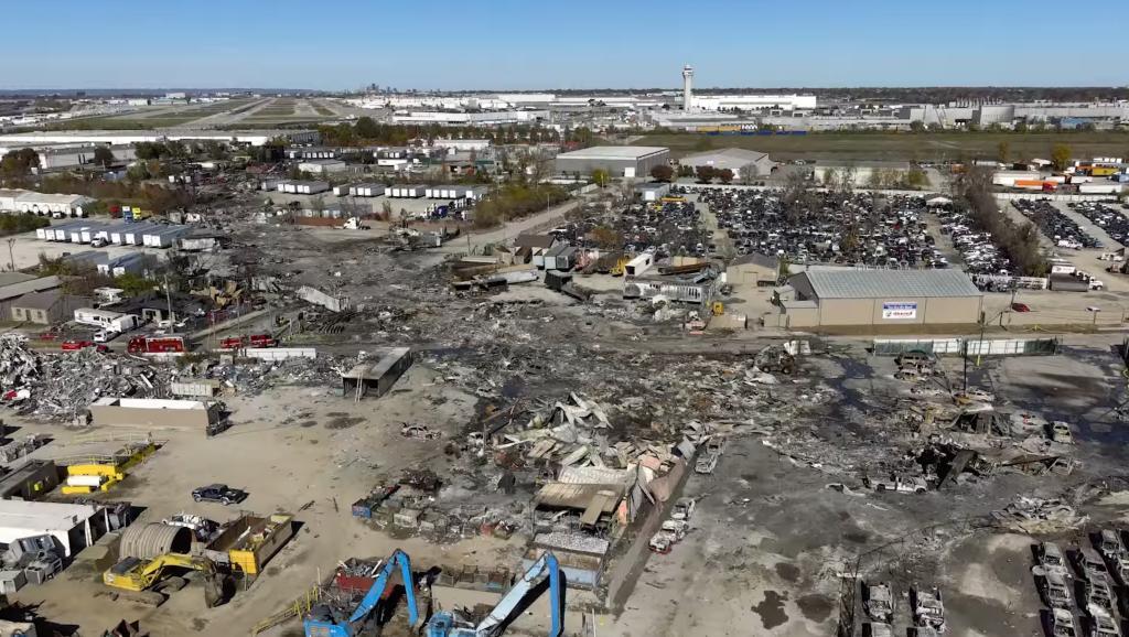 UPS plane crash scene.