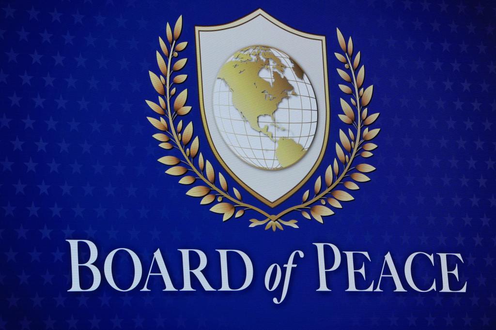 A logo is shown prior to the Board of Peace.