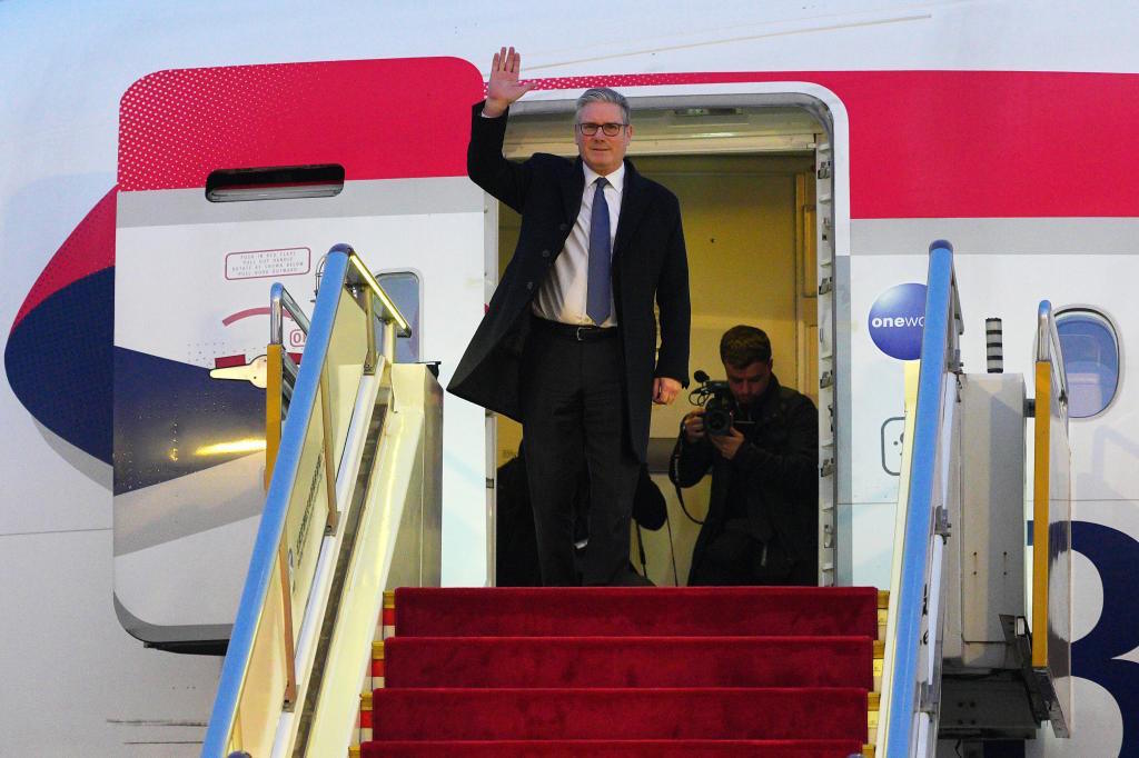 British Prime Minister Keir Starmer arrives in Beijing, China.