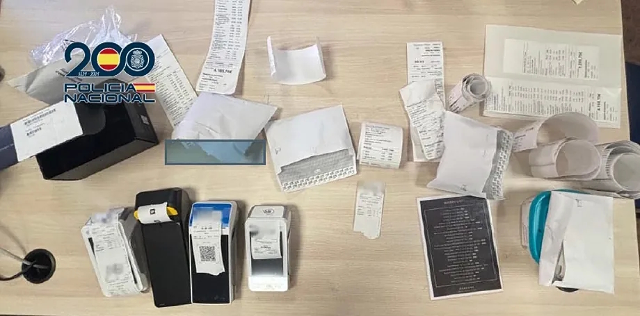 Card readers and material confiscated from detainees.