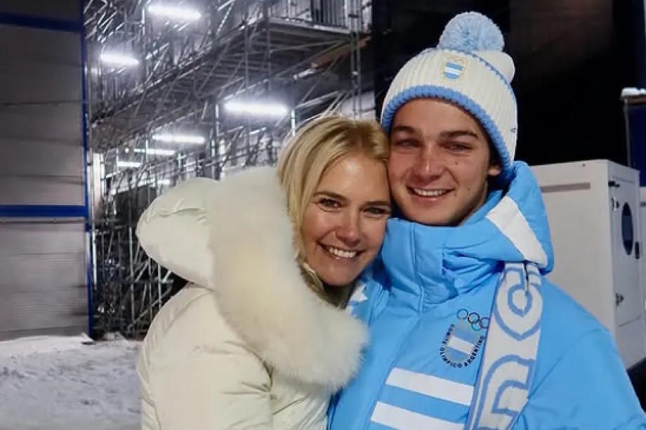 Valeria Mazza and her son Tiziano, in a photo shared by the former model.