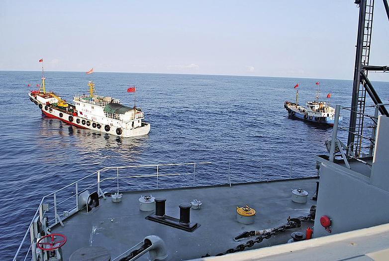 Some Chinese fishing boats.