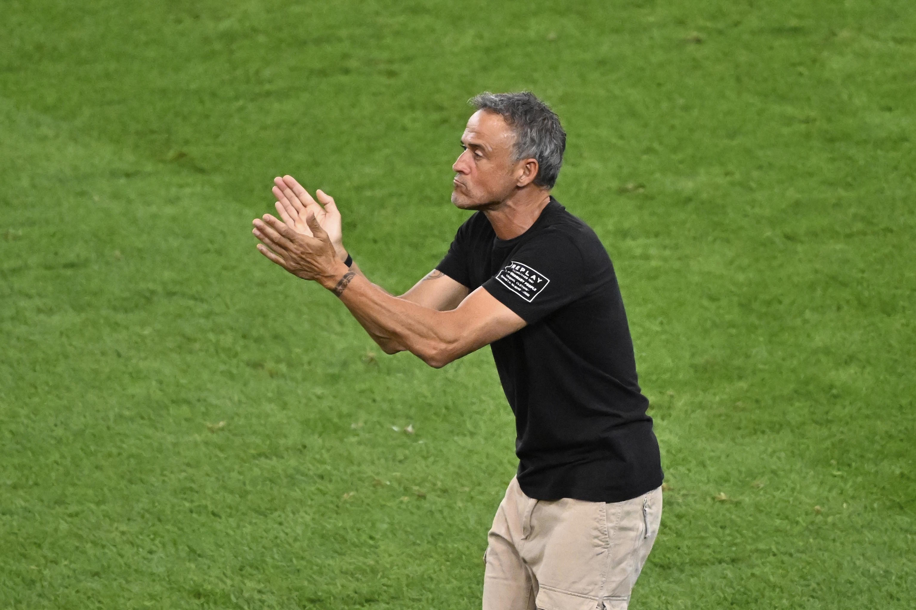 PSG's coach Luis Enrique.