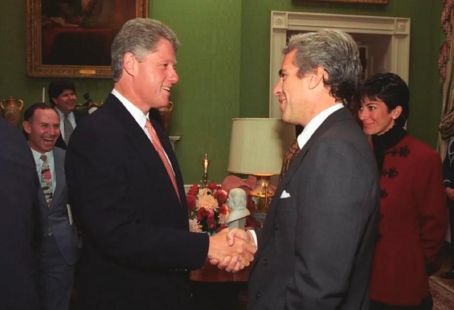 Former President Bill Clinton with Jeffrey Epstein.