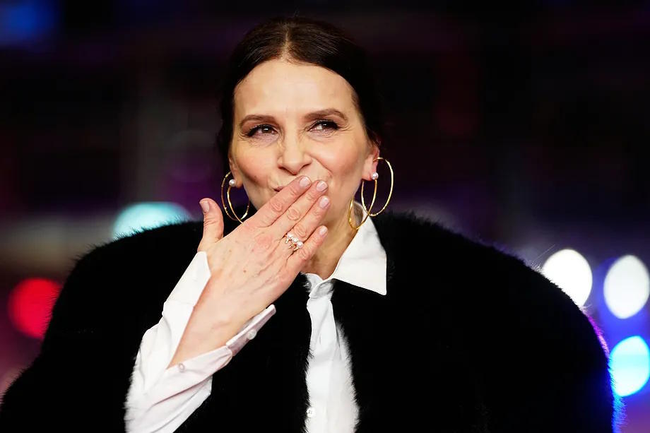 Juliette Binoche, at the presentation of 'Queen at Sea' in Berlin.