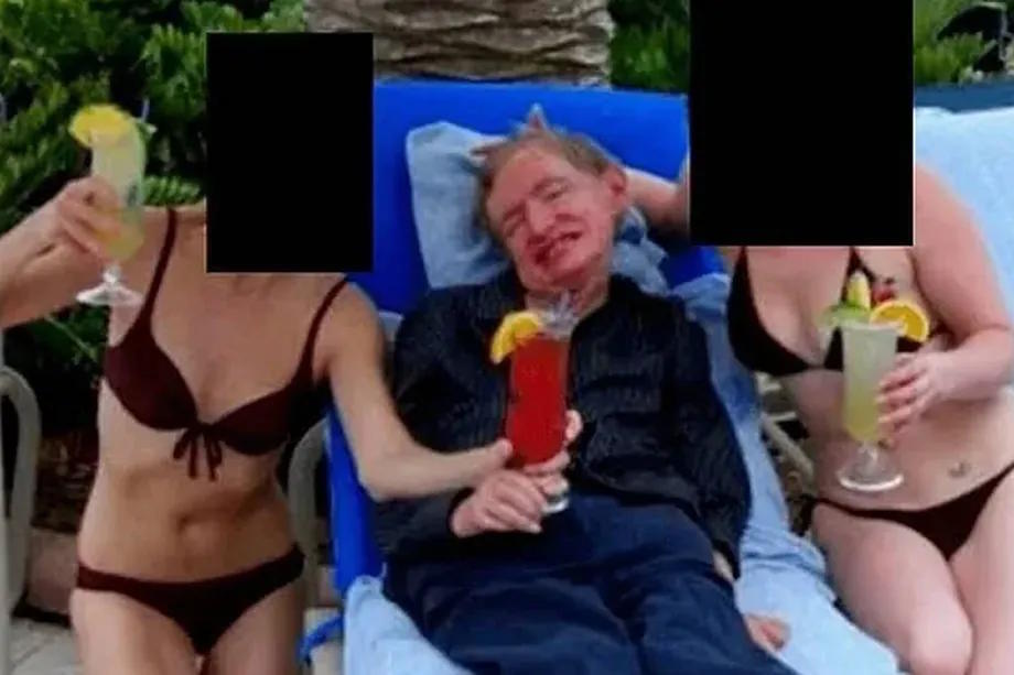 The photograph of Stephen Hawking that appeared among Epstein's papers.