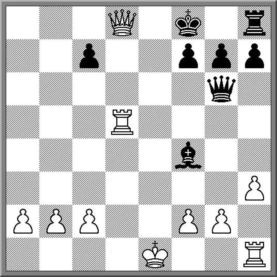 Reproduction of the final position of the game transcribed in the poem.