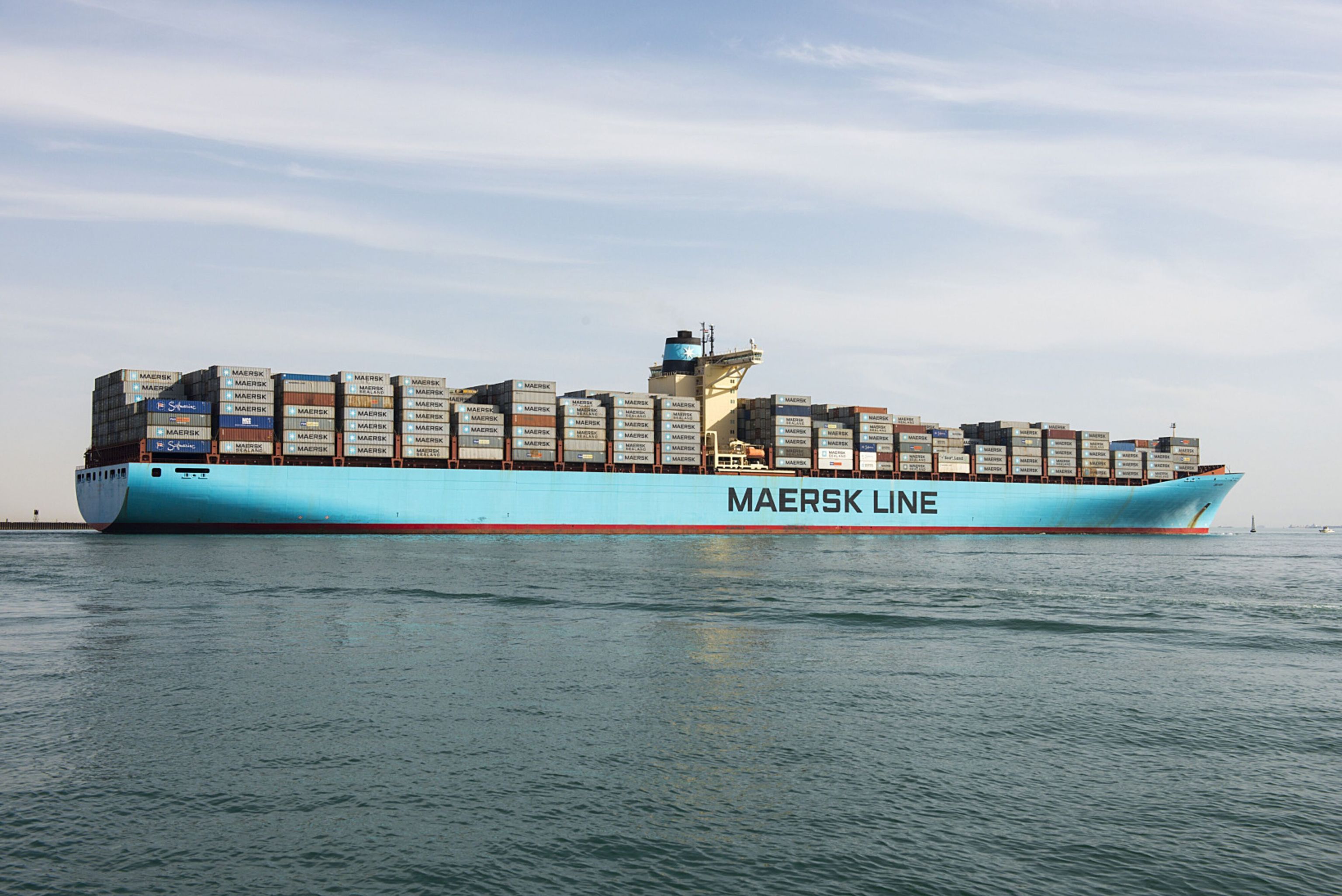 A Maersk container ship.